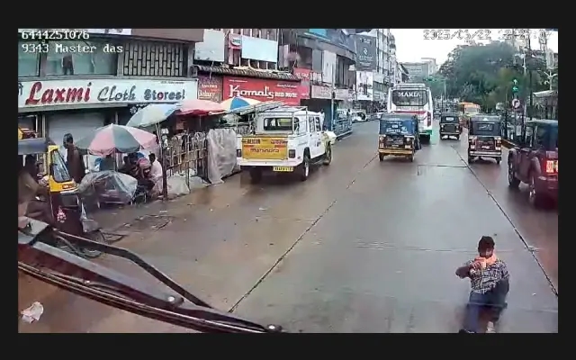 Drunk Man Dozes Off on Busy Road; Alert Bus Driver Averts Tragedy - News Karnataka