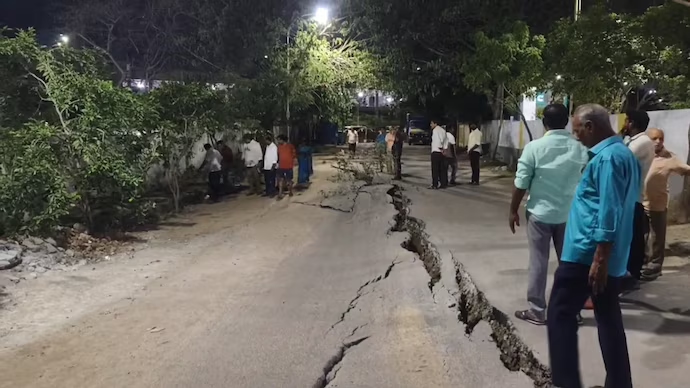 70-metre crack on Chennai road sparks safety fears among residents - News Karnataka