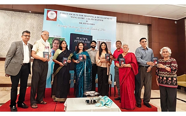 Dr. Zita Lobo Launches Debut Novel Peacock, Python and Esther in Mangaluru - News Karnataka