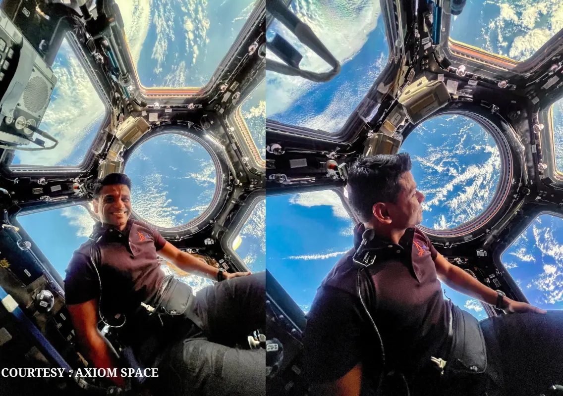 Gaganyatri Shubhanshu Shukla’s ISS image stirs pride, video release urged - News Karnataka
