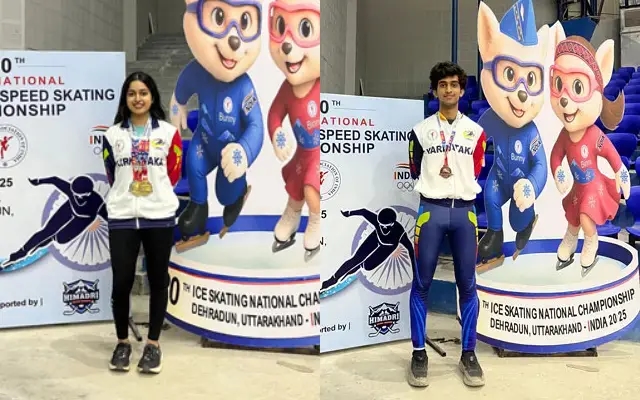 Sibling Duo from Mangaluru Shine at National Ice Skating Championship - News Karnataka