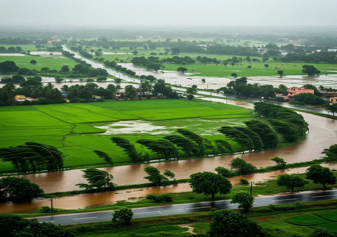 Monsoon Intensifies Across Karnataka, Heavy Rains and Strong Winds Expected for Next 10 Days - News Karnataka