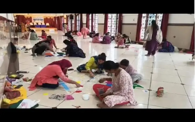 Udupi Women Police Shine in Colourful Rangoli Contest - News Karnataka