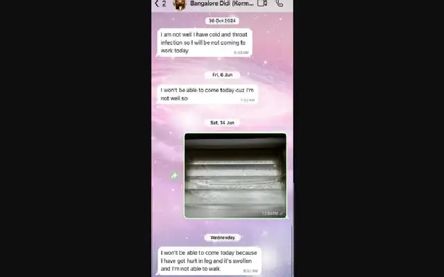 Bengaluru woman’s post on househelp’s professional leave text goes viral - News Karnataka