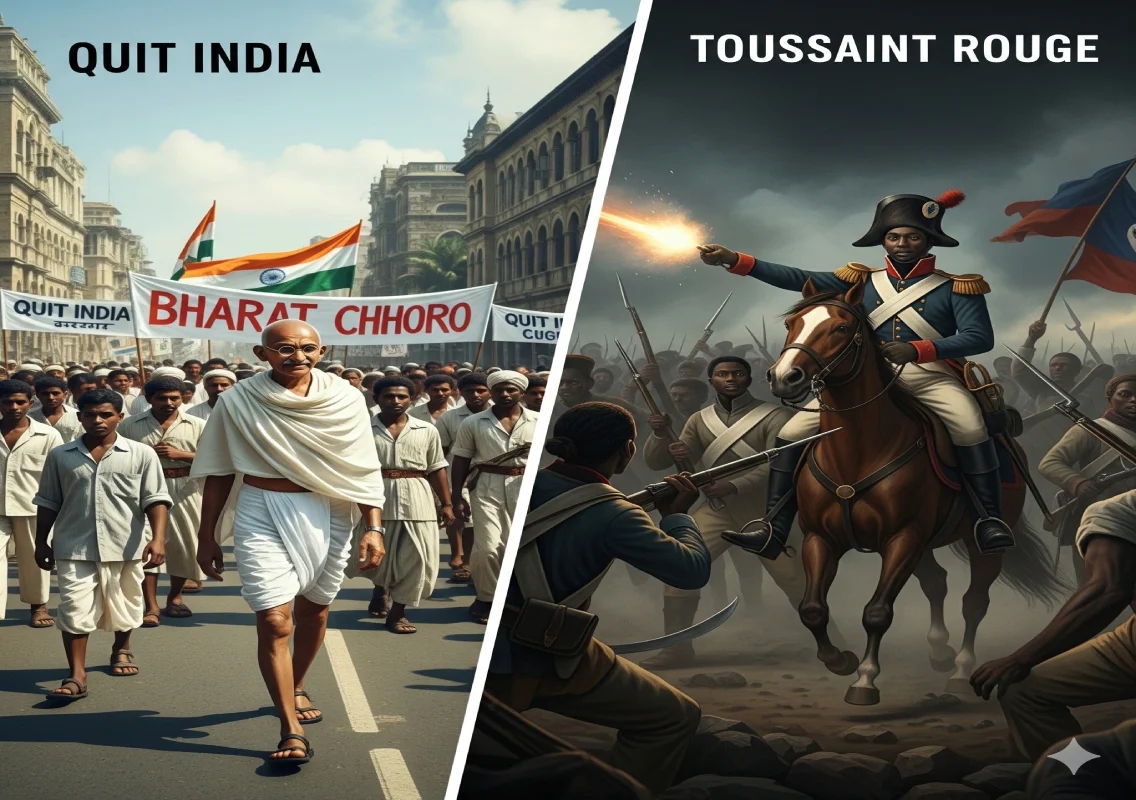 Quit India and Toussain Rouge: Remarkable Independence Movements in India and Algeria - News Karnataka