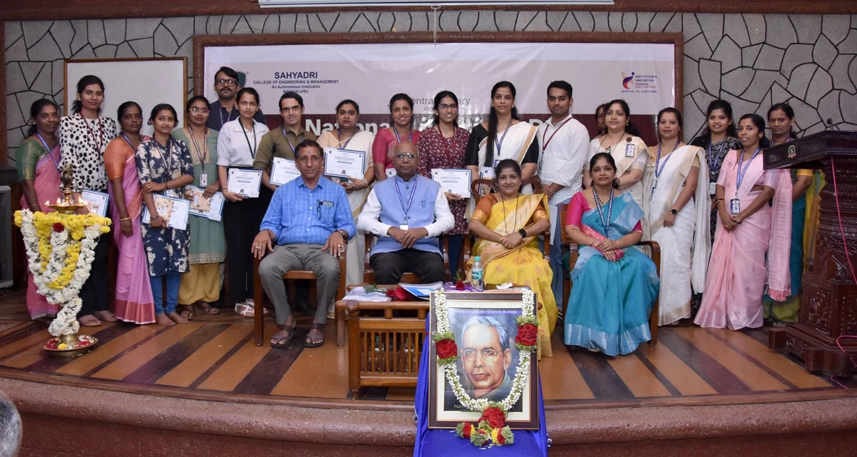 Sahyadri Central Library organizes National Librarians Day Program - News Karnataka