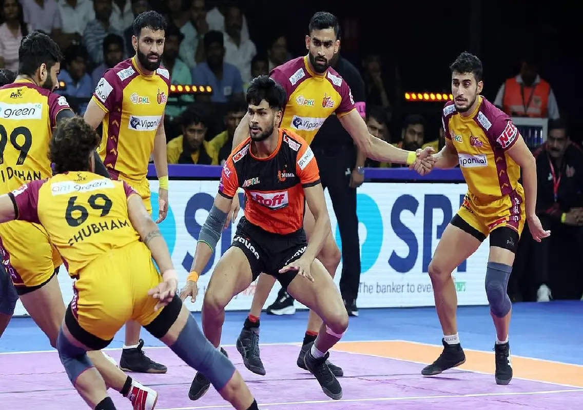 Telugu Titans beat U Mumba 45-37 in Vizag, complete third win on trot - News Karnataka