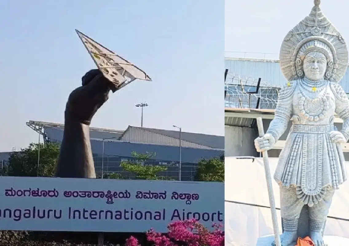 Yakshagana-style Rama idol installed at Mangaluru airport gate - News Karnataka