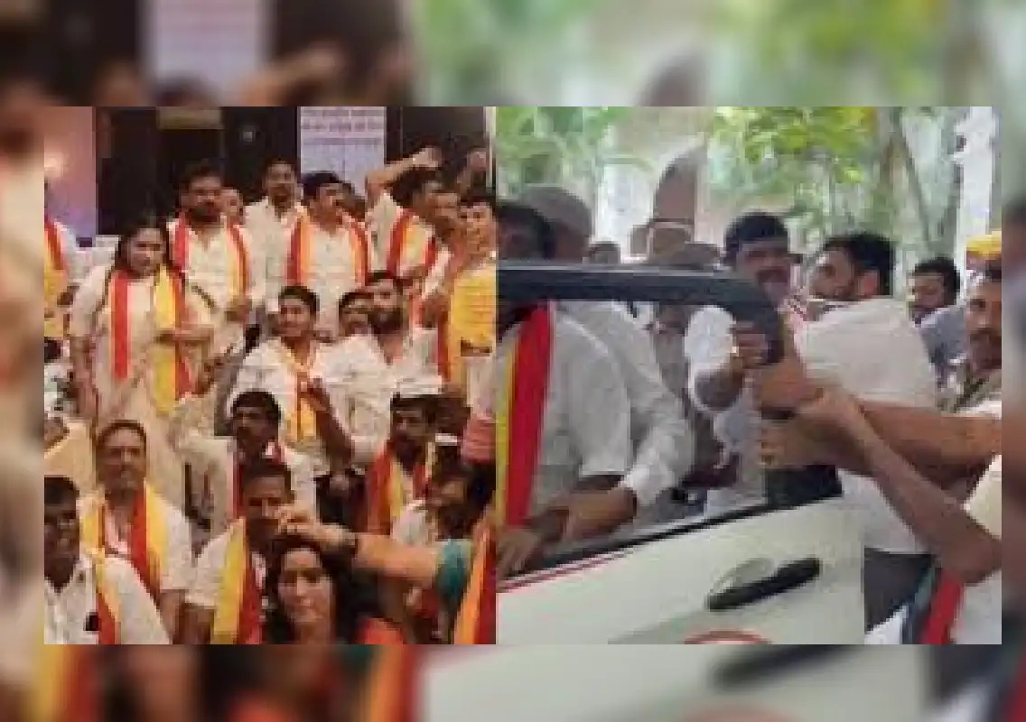 Pro-Kannada Protest Disrupts Centre’s Hindi Promotion Meet in Bengaluru - News Karnataka
