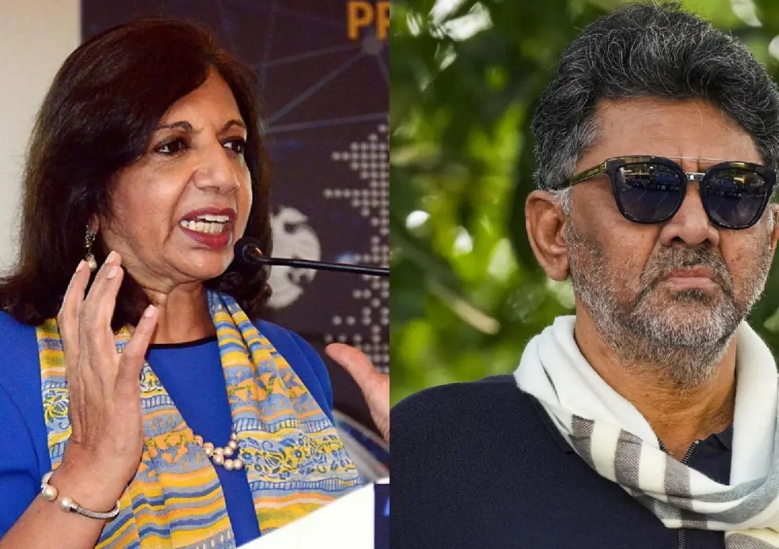 Kiran Mazumdar-Shaw Meets DK Shivakumar Amid Ongoing Bengaluru Infrastructure Row - News Karnataka