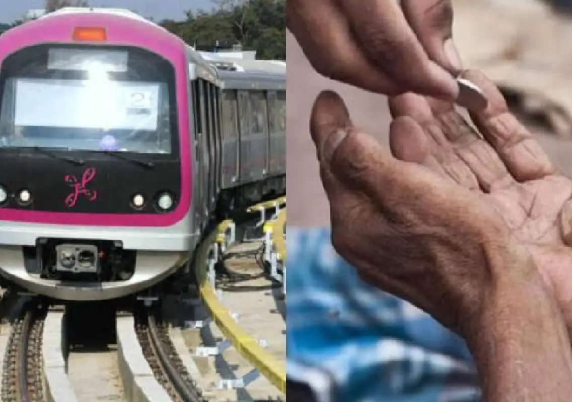 Man seen begging on Bengaluru Metro train, BMRCL issues clarification - News Karnataka