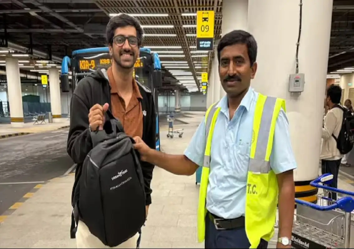 Bengaluru techie reunited with lost airport bag in minutes after staff use UPI trail - News Karnataka