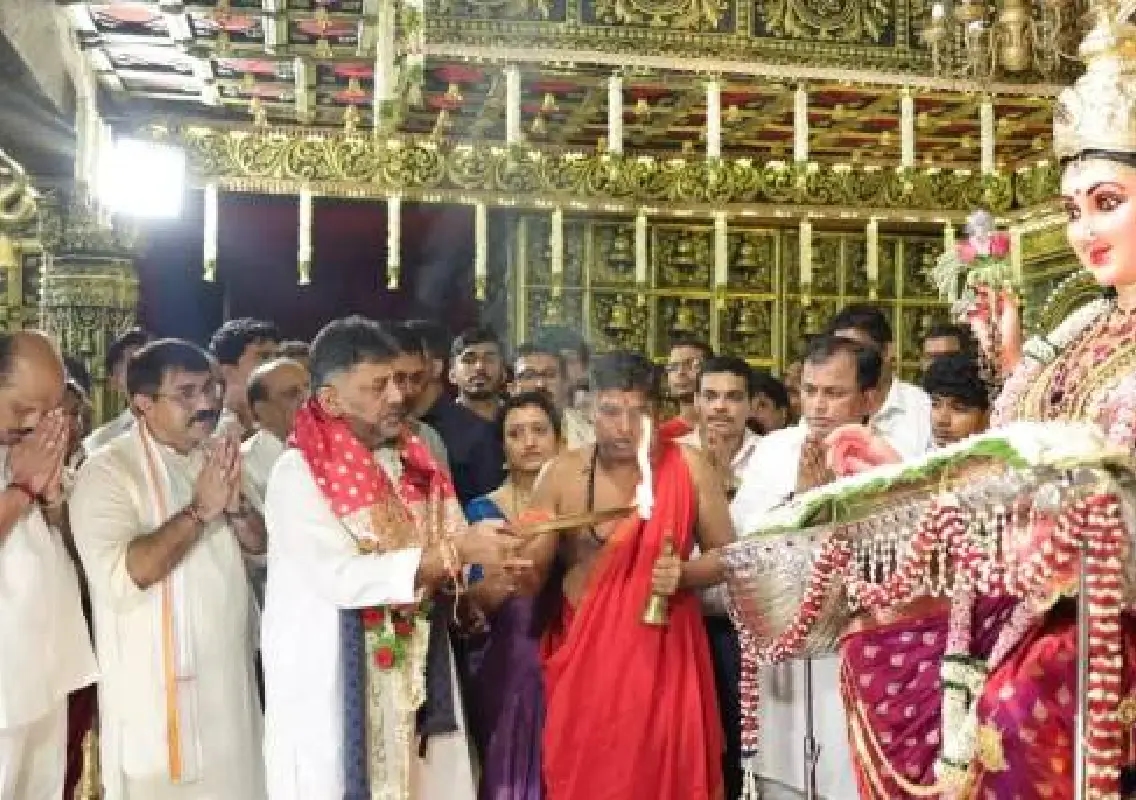 CM D.K. Shivakumar joins Mangaluru Dasara celebrations at Kudroli Temple - News Karnataka