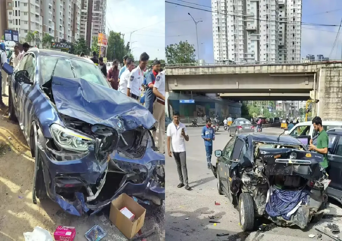 Drunk BMW driver injures woman in Hyderabad crash, flees scene - News Karnataka