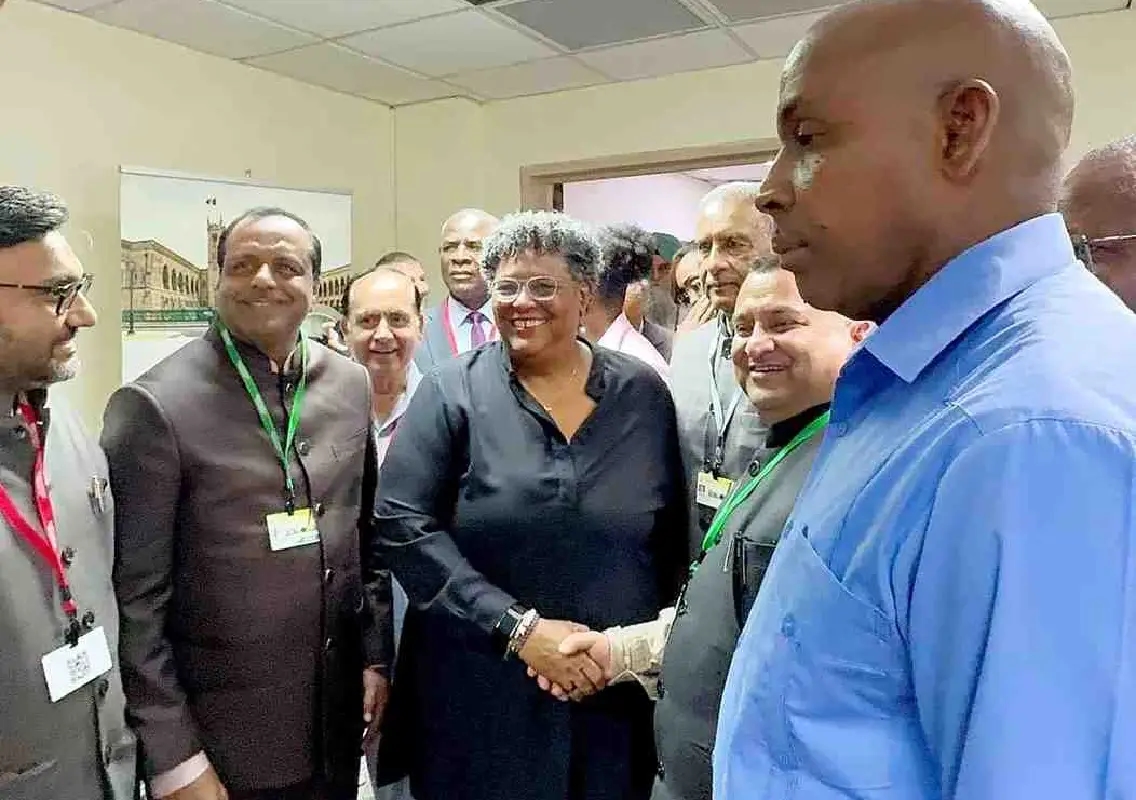 Karnataka leaders meet Barbados PM during International Speakers’ Conference - News Karnataka