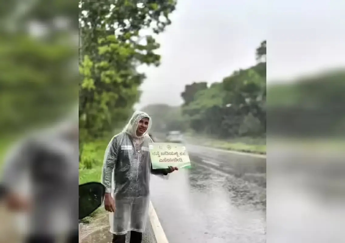 Karwar to Mangaluru: Solo 300 km walk to raise awareness on waste management - News Karnataka