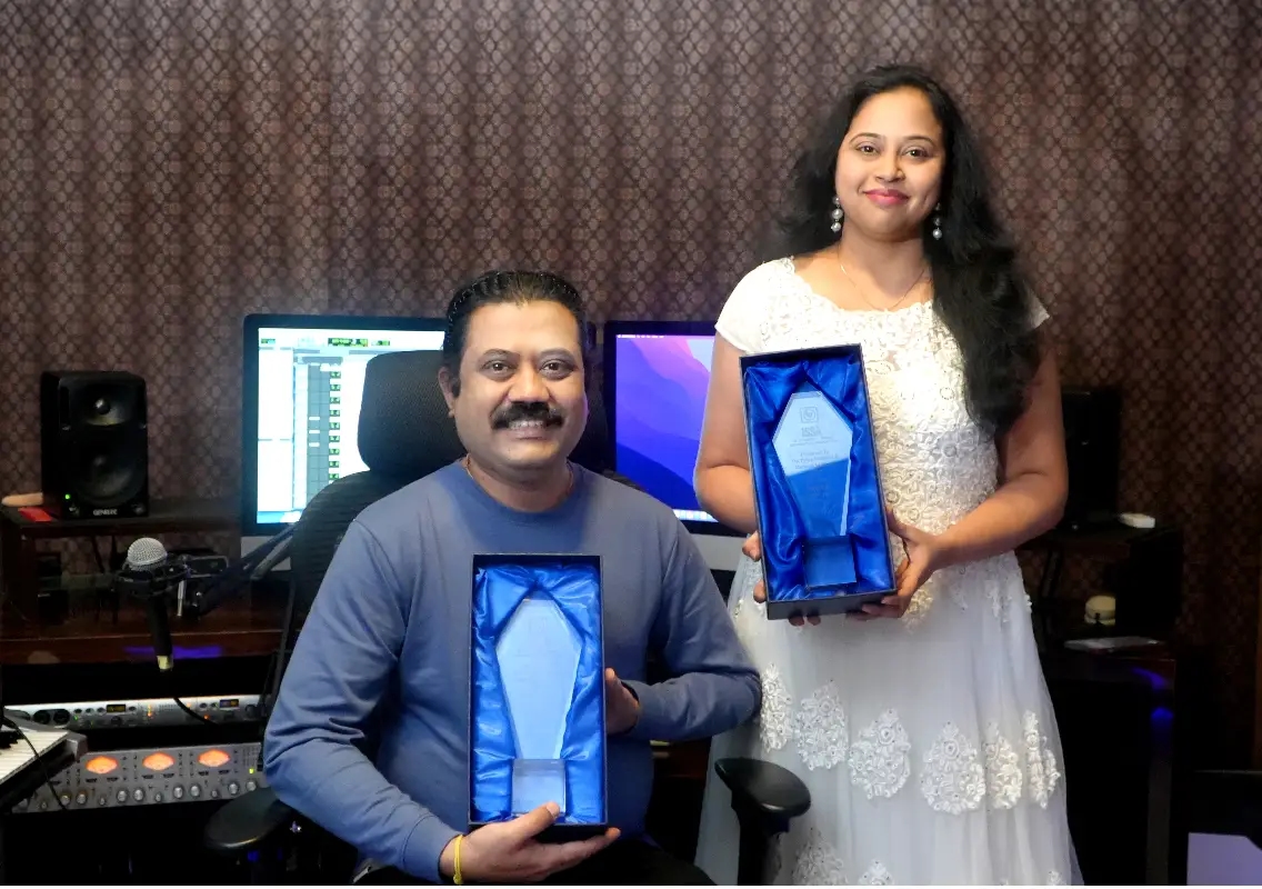 Cine Musicians Mahesh Mahadev & Priyadarshini Win Global Independent Music Award - News Karnataka