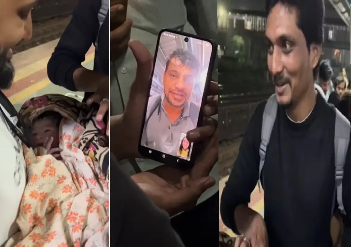 Man helps woman deliver baby on Mumbai railway platform via video call - News Karnataka