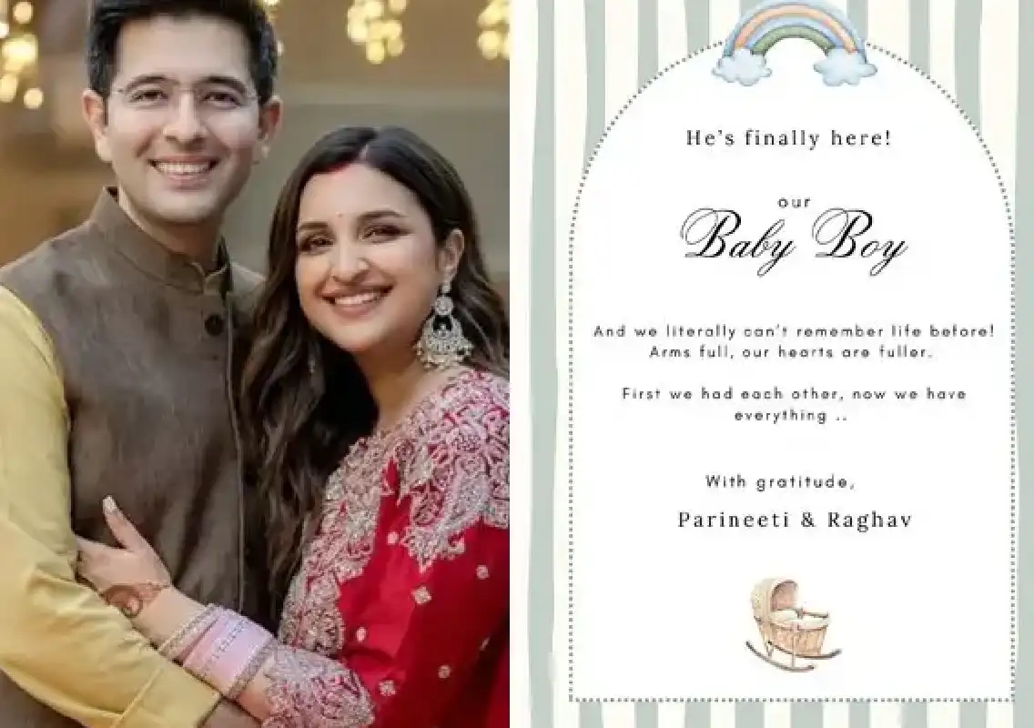 Parineeti Chopra and Raghav Chadha welcome baby boy - News Karnataka