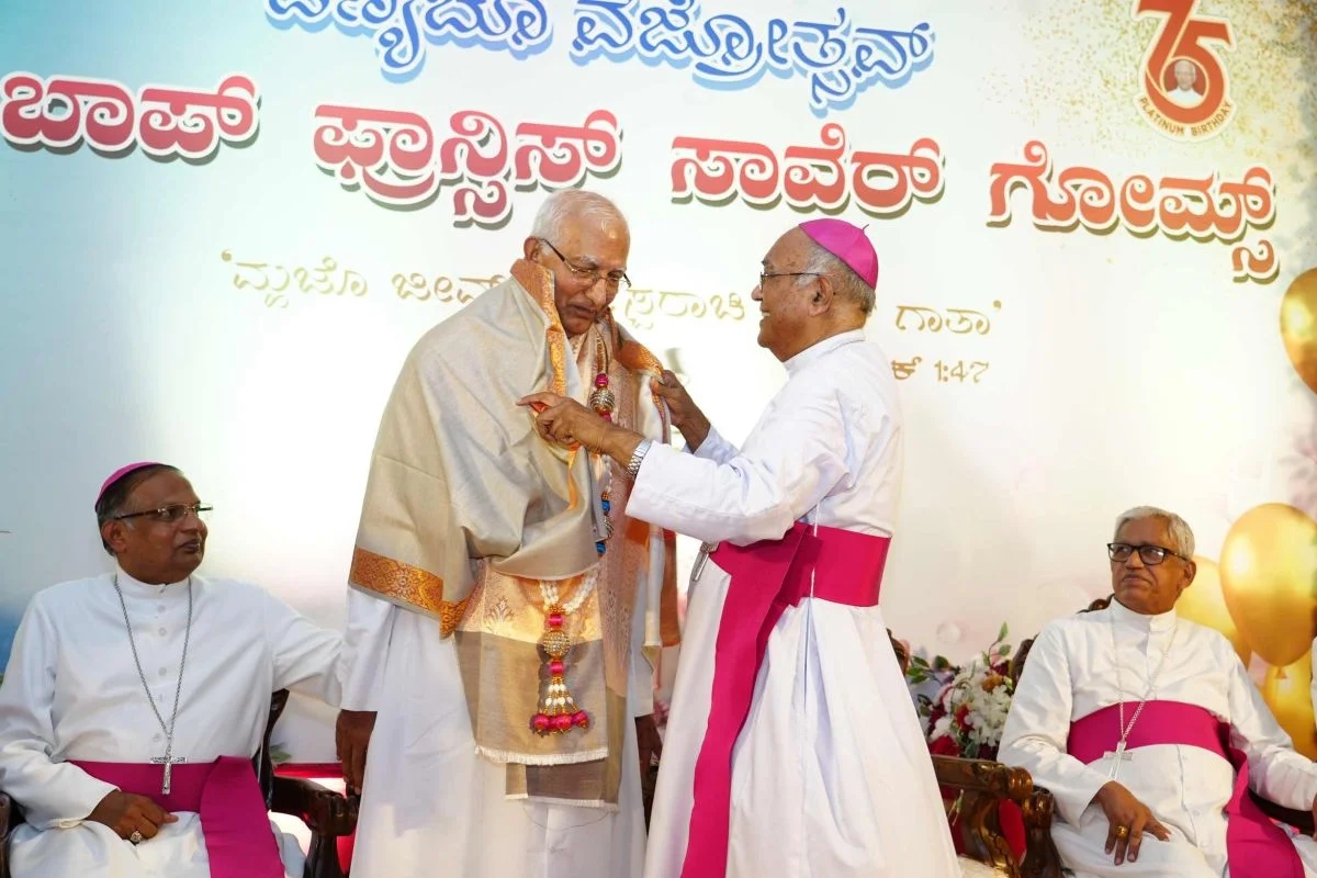 Diocese of Mangalore celebrates 75th birthday of Rev. Fr Francis Xavier Gomes - News Karnataka