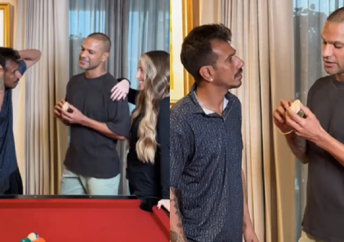 Shikhar Dhawan and Yuzvendra Chahal win hearts with hilarious Bollywood reel - News Karnataka