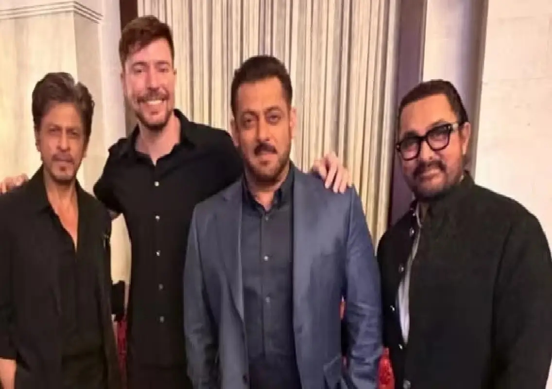 MrBeast sparks speculation with viral photo of Shah Rukh, Salman, and Aamir - News Karnataka