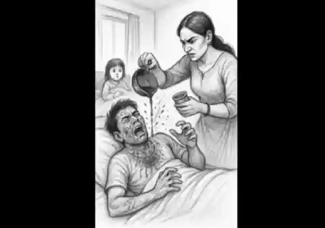 Delhi woman pours boiling oil and chilli powder on husband in Madangir - News Karnataka
