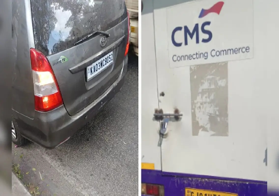 Armed men posing as tax officers loot Rs 7 crore from cash van in Bengaluru: WATCH - News Karnataka