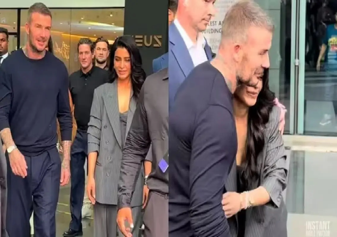 David Beckham spotted with Samantha Ruth Prabhu during Mumbai visit - News Karnataka