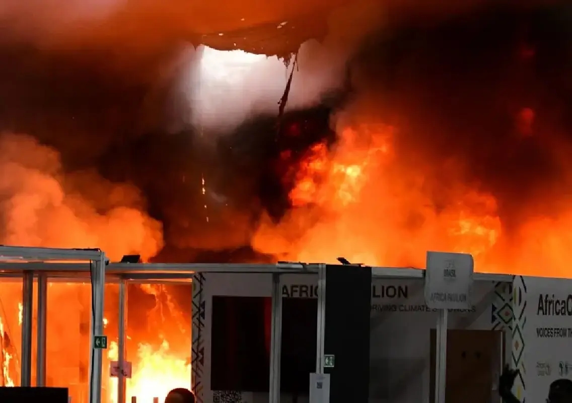 Fire at COP30 forces mass evacuation, halts crucial climate negotiations;WATCH - News Karnataka