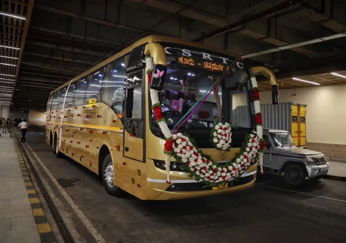 KSRTC launches new Flybus service between Bengaluru Airport and Davangere - News Karnataka