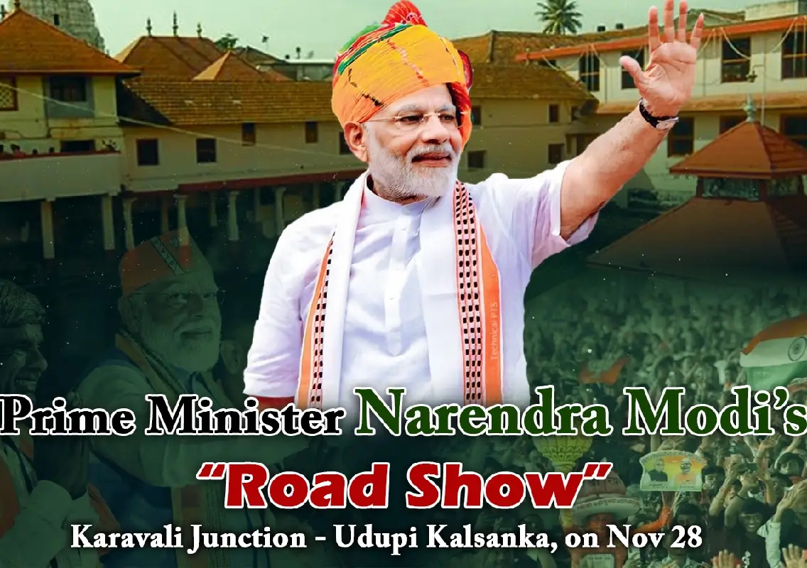 Modi to hold road show, visit Sri Krishna Mutt in Udupi on Nov 28 - News Karnataka