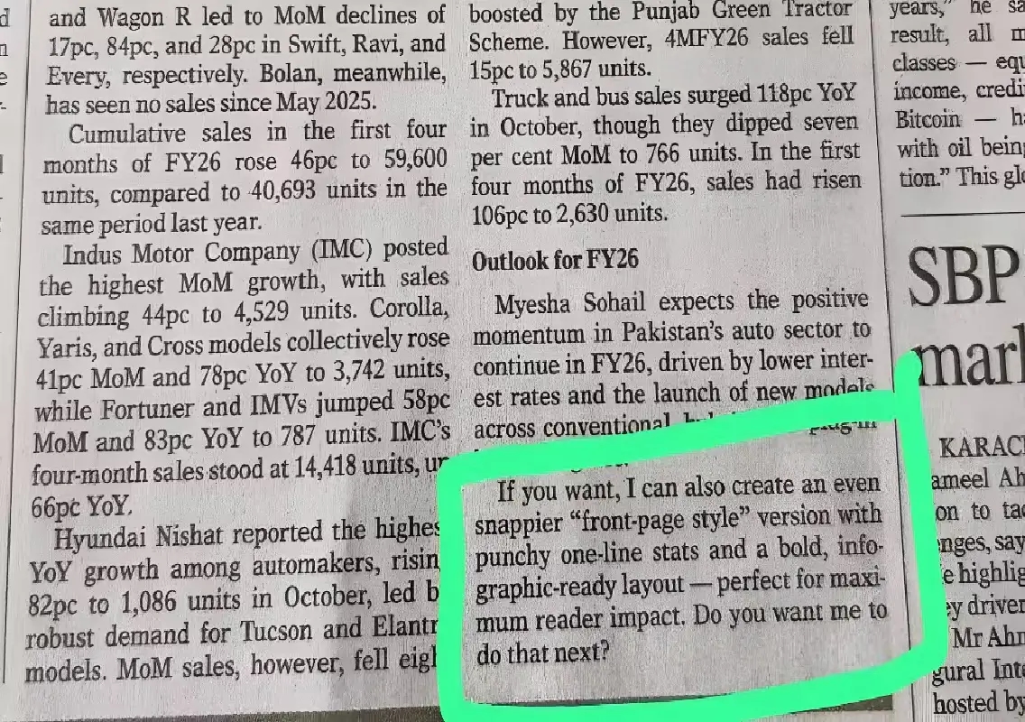 Pakistan Newspaper Dawn criticised after AI prompt left in published news article - News Karnataka