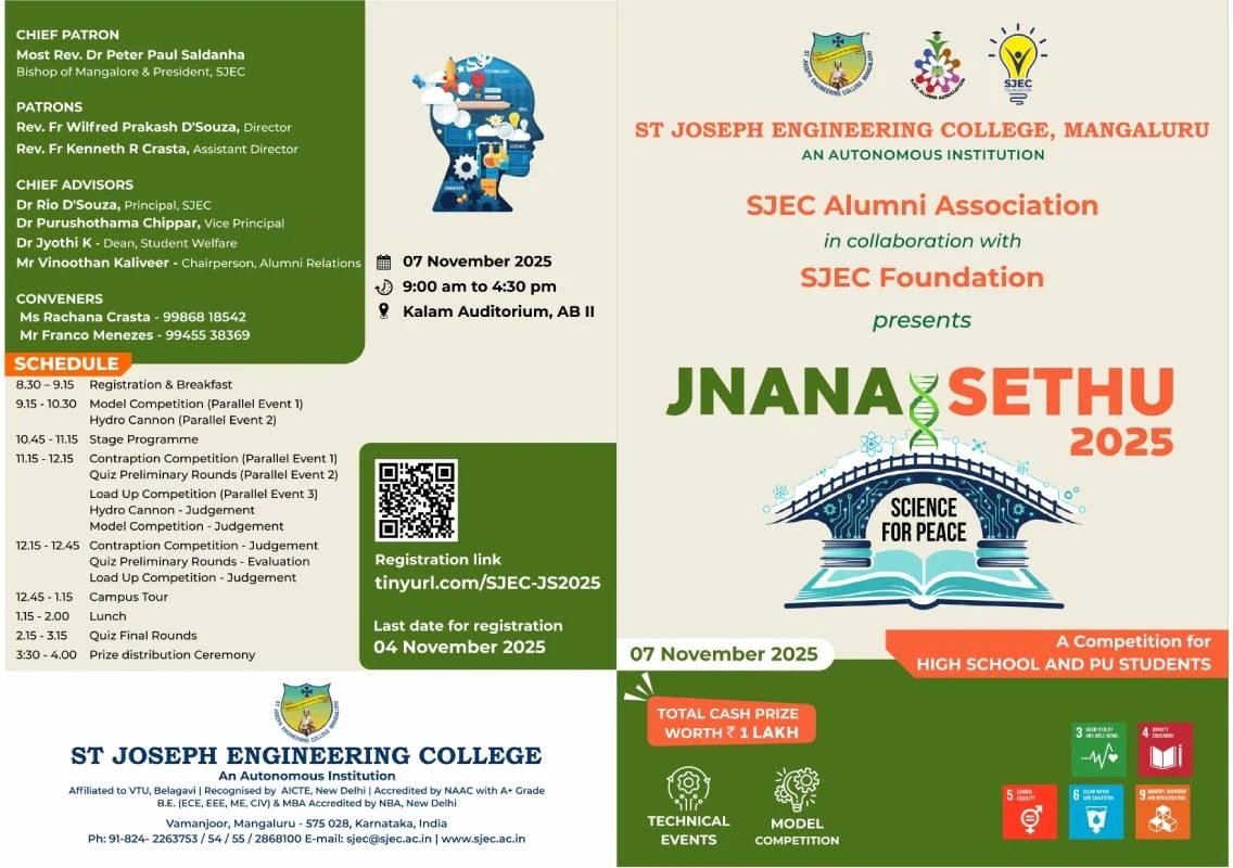 SJEC to host Jnana Sethu 2025 – Celebrating science and innovation - News Karnataka