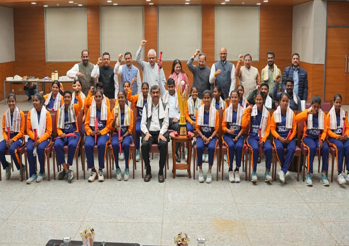 Women’s Blind Cricket World Cup champions felicitated by senior BJP leaders - News Karnataka