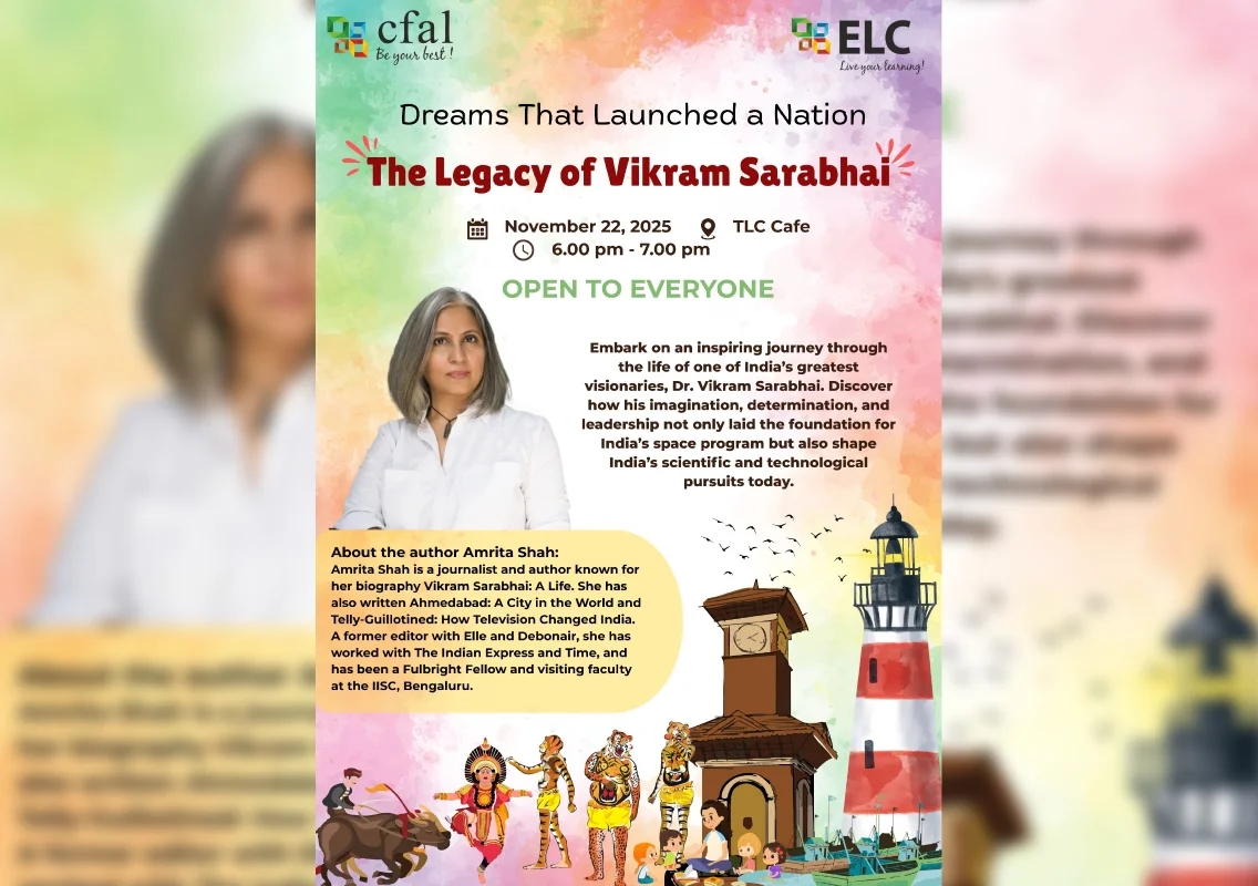 Amrita Shah to Speak on the ‘Legacy of Vikram Sarabhai’ at CFAL and TLC Art cafe - News Karnataka