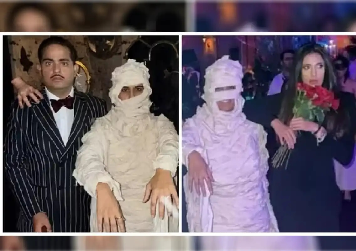 Morticia & Gomez, but make it Ambani: Shloka and Akash’s Halloween look goes viral - News Karnataka