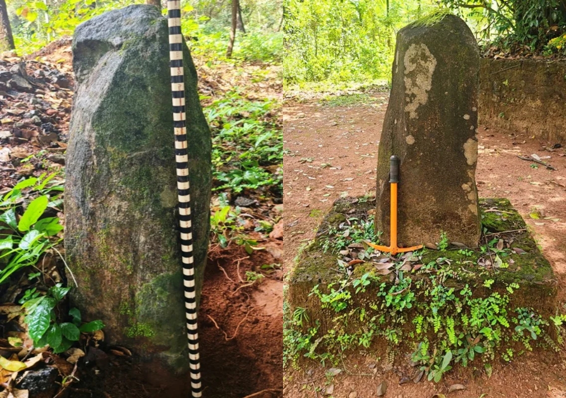Kundapura unearths two megalithic menhirs of historical significance - News Karnataka