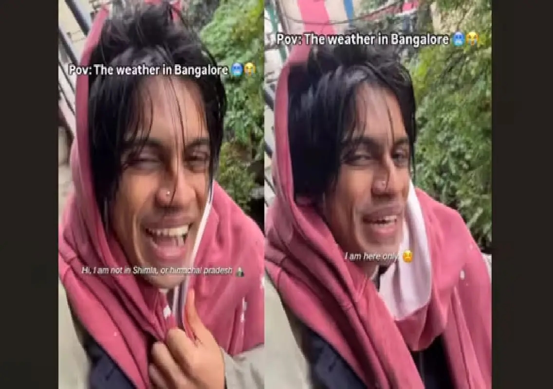 Bengaluru man hilariously battling the city’s sudden winter chill - News Karnataka