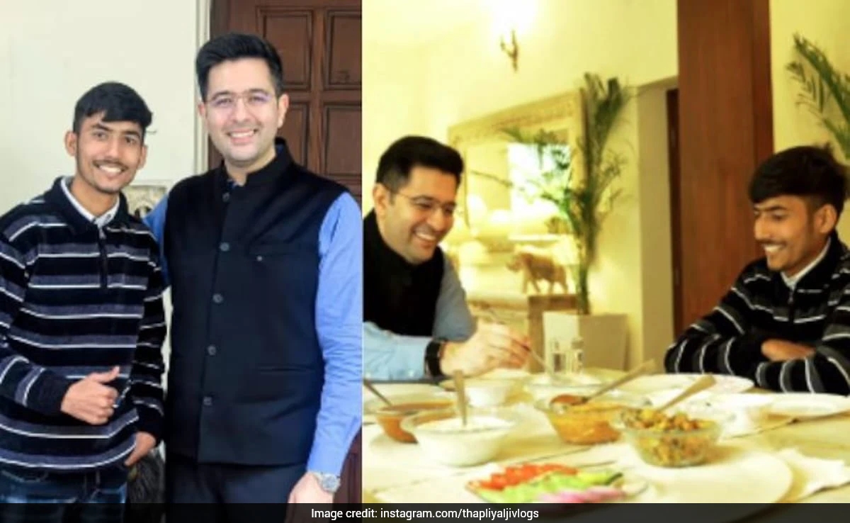 Blinkit rider meets Raghav Chadha after viral video on low pay - News Karnataka