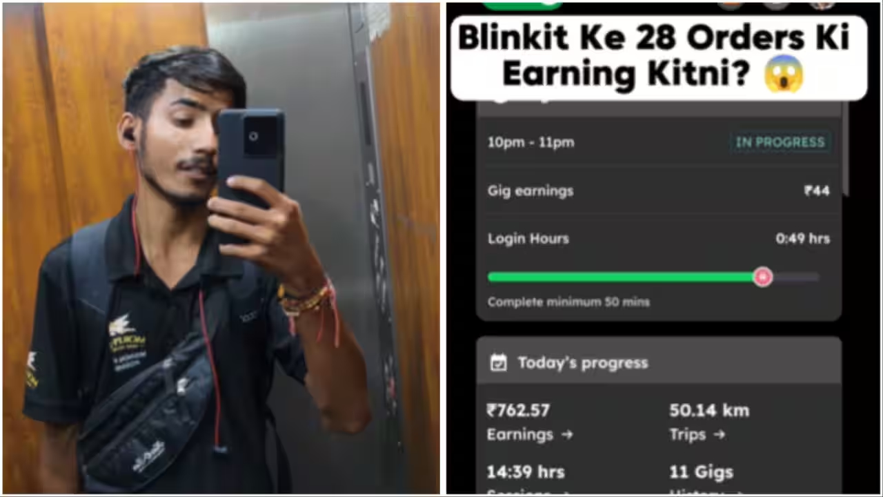 Blinkit rider’s viral reels expose harsh realities of gig earnings - News Karnataka