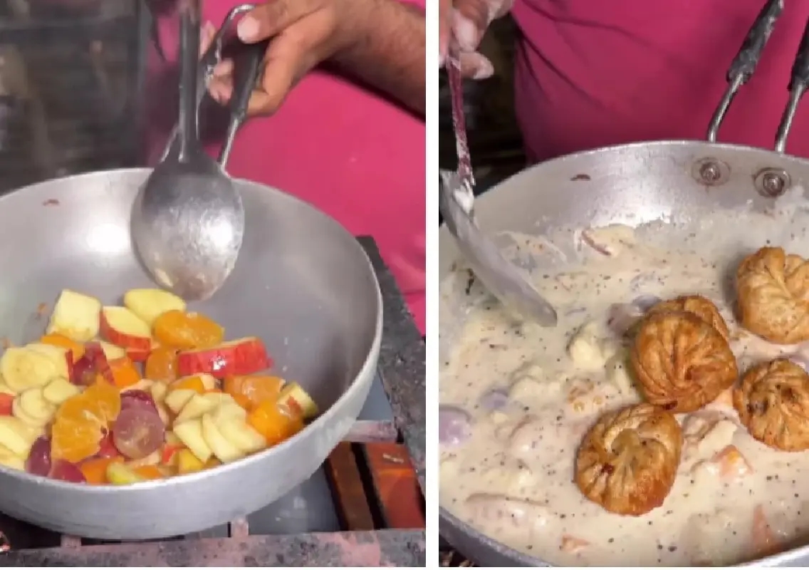 Delhi vendor’s ‘fruit momos’ go viral, leaving the internet horrified and amused - News Karnataka