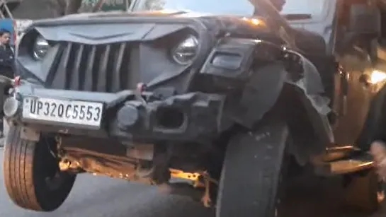 Delhi minor crashes rented Thar in Noida while fleeing parents - News Karnataka