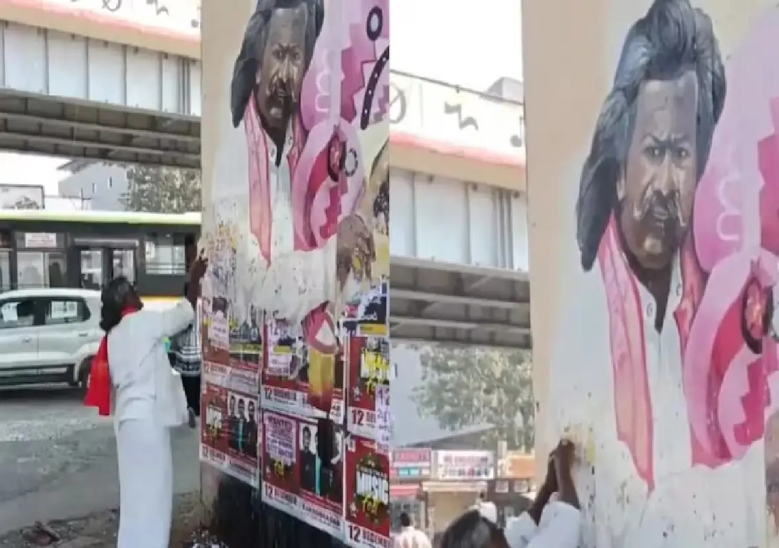 Padma Shri awardee cleans pillar after posters deface his own image in Hyderabad: WATCH - News Karnataka