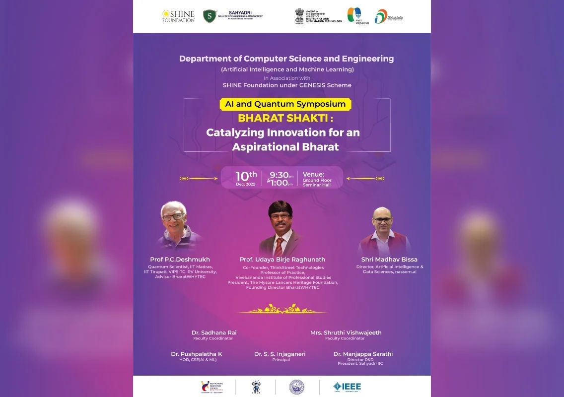 Bharat Shakti symposium explores AI and quantum innovation at Sahyadri College - News Karnataka