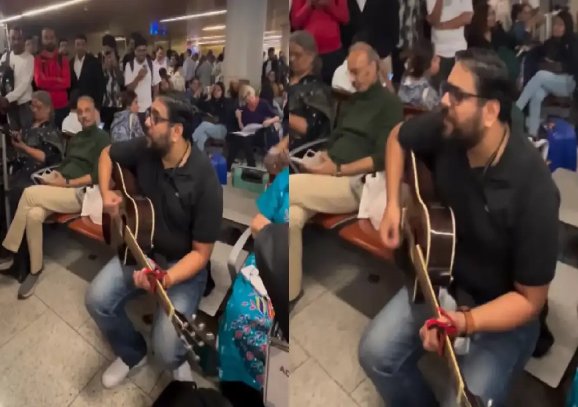 Singer lifts spirits at Mumbai airport with impromptu ‘flight delay concert’: WATCH - News Karnataka