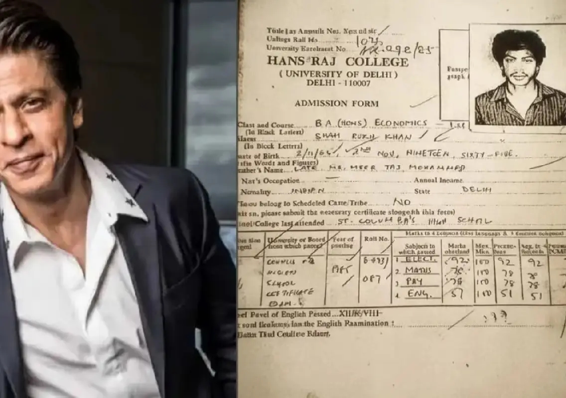 Viral photo of Shah Rukh Khan’s college admission form delights fans - News Karnataka