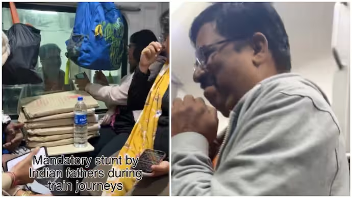 Viral train video revives ‘last-minute boarding’ dad memorie - News Karnataka