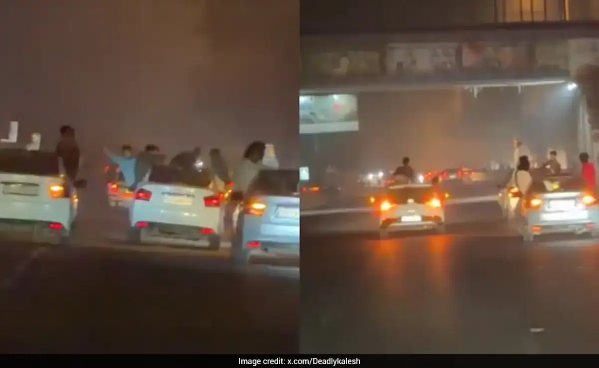Viral video of dangerous car stunts on Delhi roads draws police action - News Karnataka