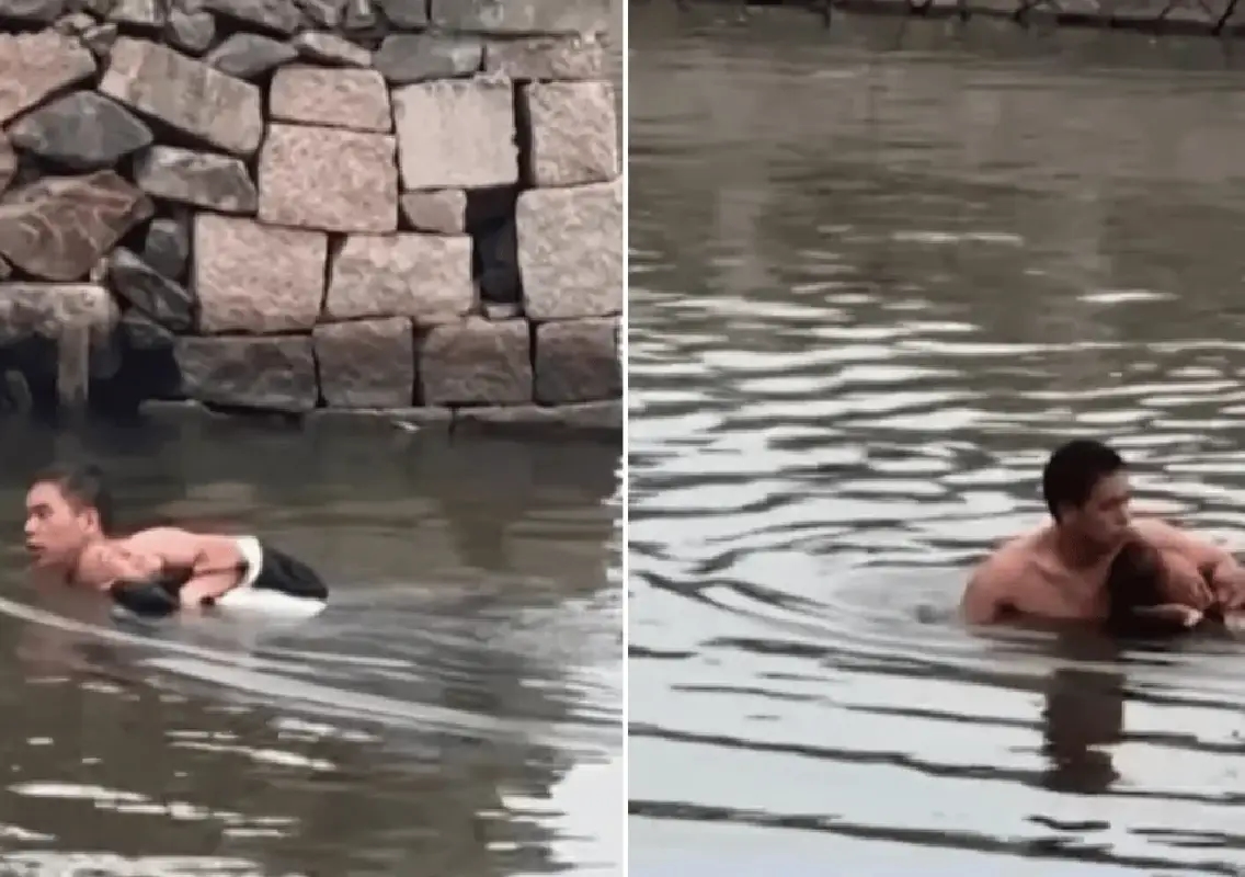 71-year-old man hailed for daring river rescue in China - News Karnataka